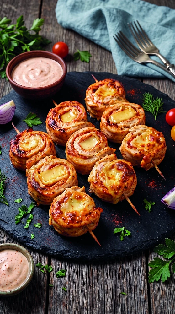 Куриные рулетики с сыром
